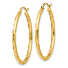 Load image into Gallery viewer, 14k Yellow Gold Polished Hoop Earrings
