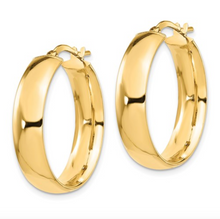 Load image into Gallery viewer, 14k Yellow Gold 6mm High Polished Hoop Earrings
