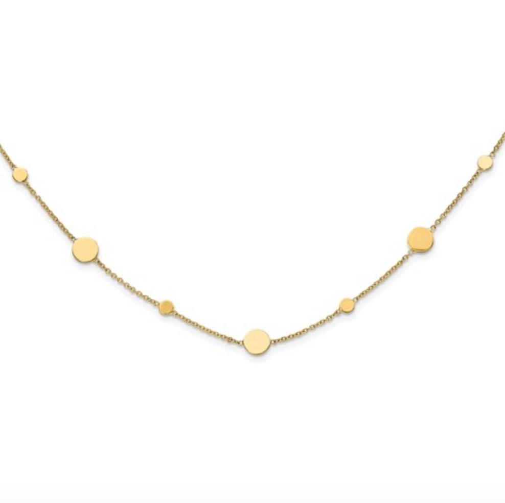 14k Yellow Gold Polished Disc 18