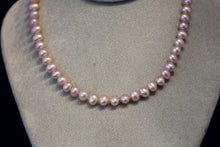 Load image into Gallery viewer, 18 Inch Pink Color Freshwater Pearl Necklace with 14k Yellow Gold Clasp
