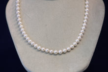 Load image into Gallery viewer, 18 Inch Strand of 6.5mm Freshwater Pearls with a 14k Yellow Gold Clasp
