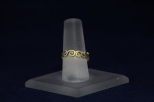 14k Yellow Gold and Diamond Fancy Ring