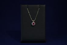 Load image into Gallery viewer, 14k Yellow Gold Ruby and Diamond Pendant
