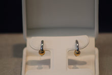 Load image into Gallery viewer, Sterling Silver Single Yellow Gold Ball Earrings

